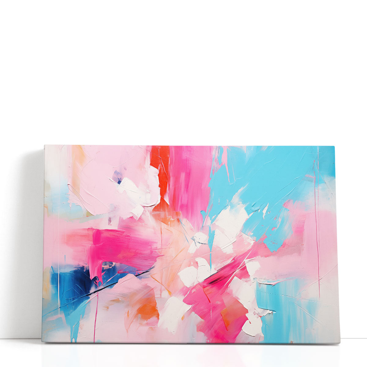 Pastel Pink Blue White Abstract | Can...