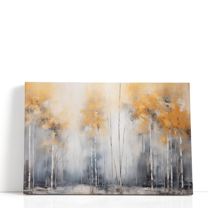 Silvery Woodscape Melody - Canvas Print Wall Art