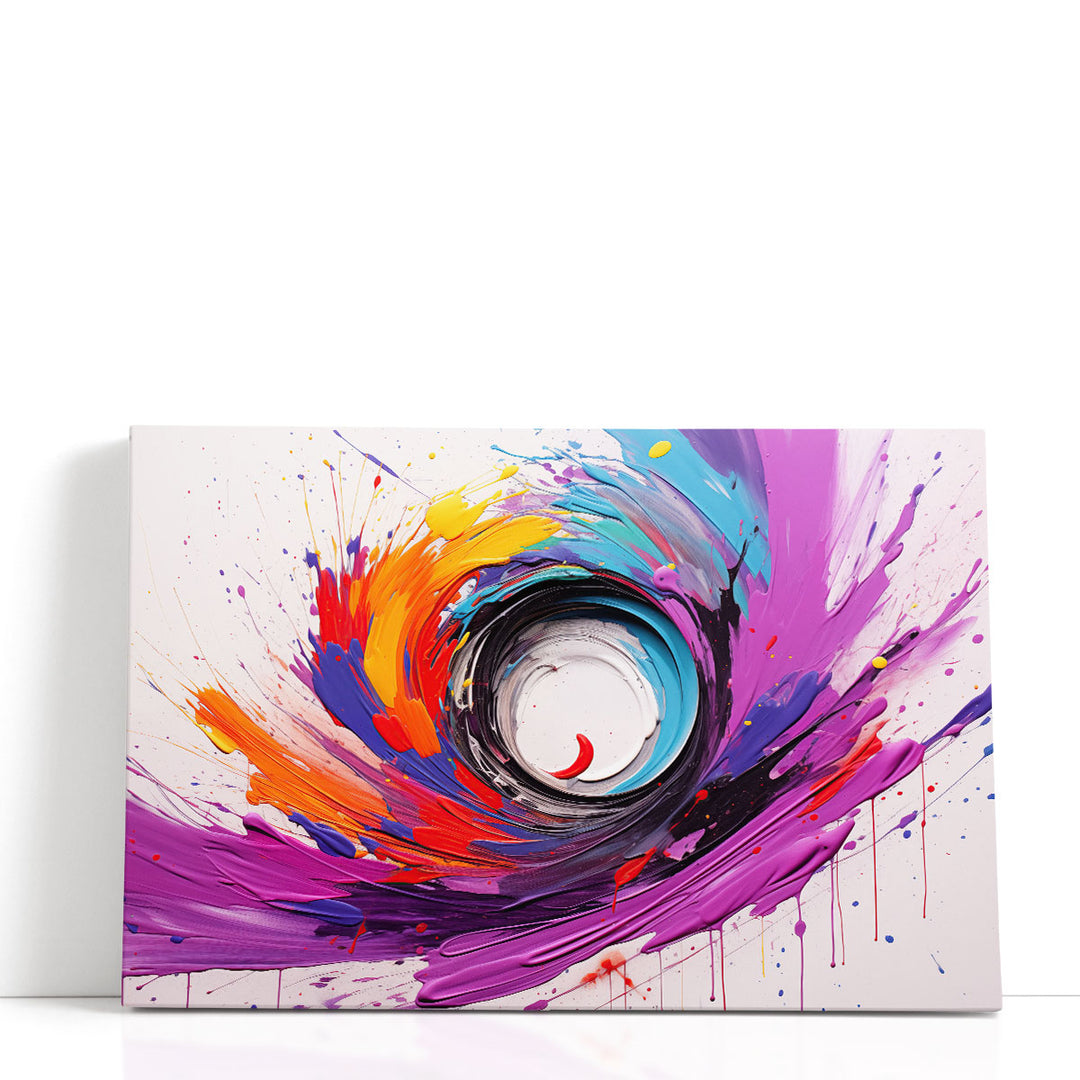 abstract artwork vibrant swirl on canvas
