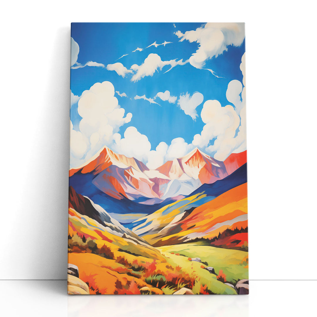 Color Storm Over Rockies - Canvas Print Wall Art