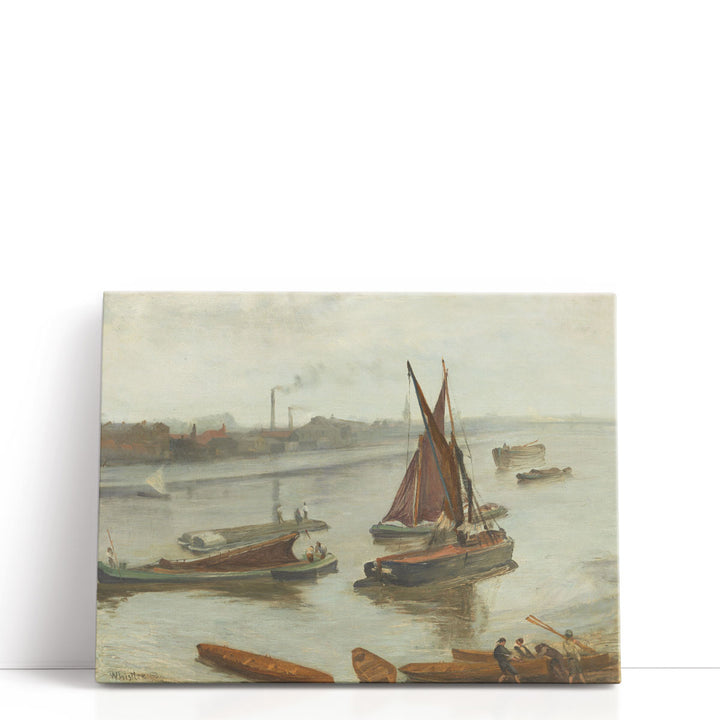 Old Battersea Reach - Canvas Print Wall Art