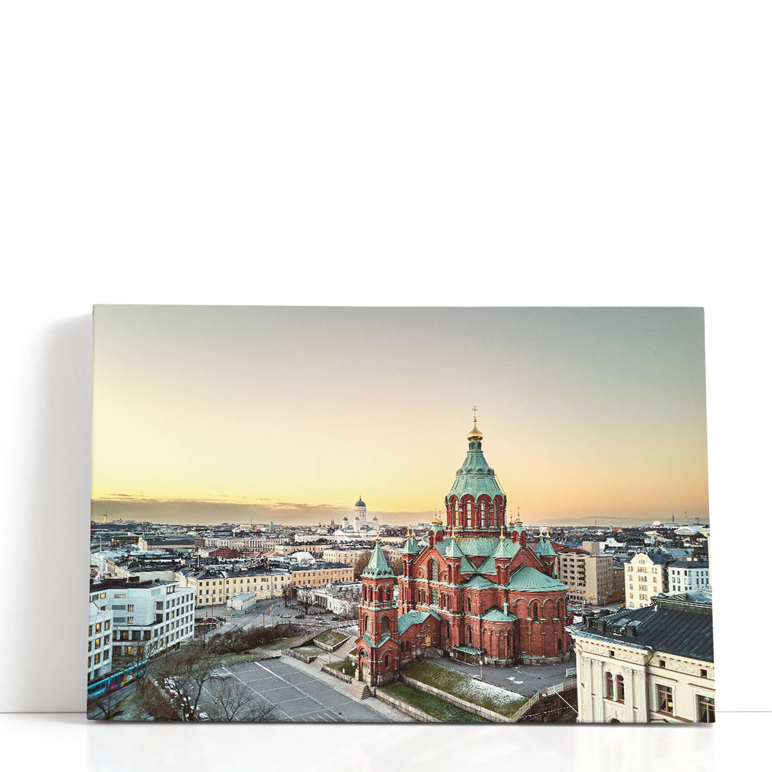 Aerial View of Uspenski Cathedral, Helsinki Finland - Canvas Print Wall Art