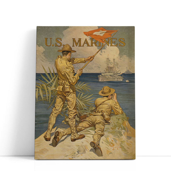 U.S. Marines, 1917 - Canvas Print Wall Art