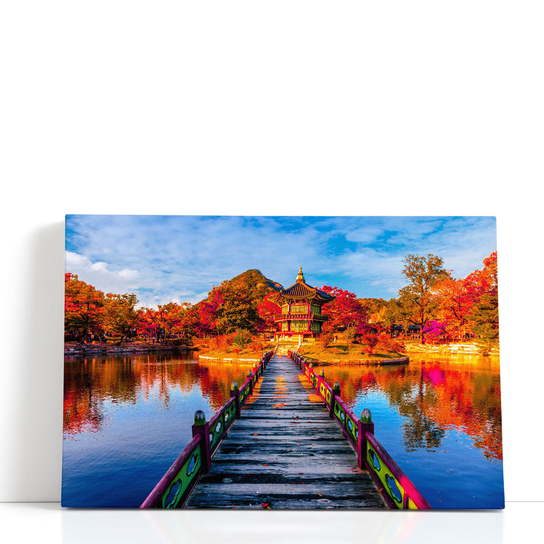 Architecture artwork with scenic background