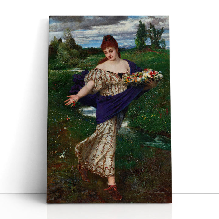 Flora, Scattering Flowers - Canvas Print Wall Art