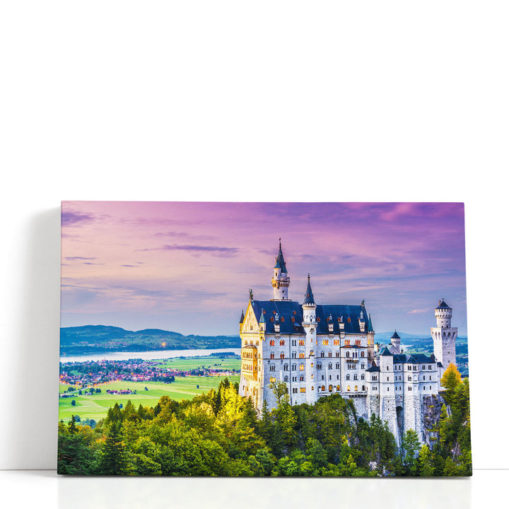 Neuschwanstein Castle canvas with scenic view