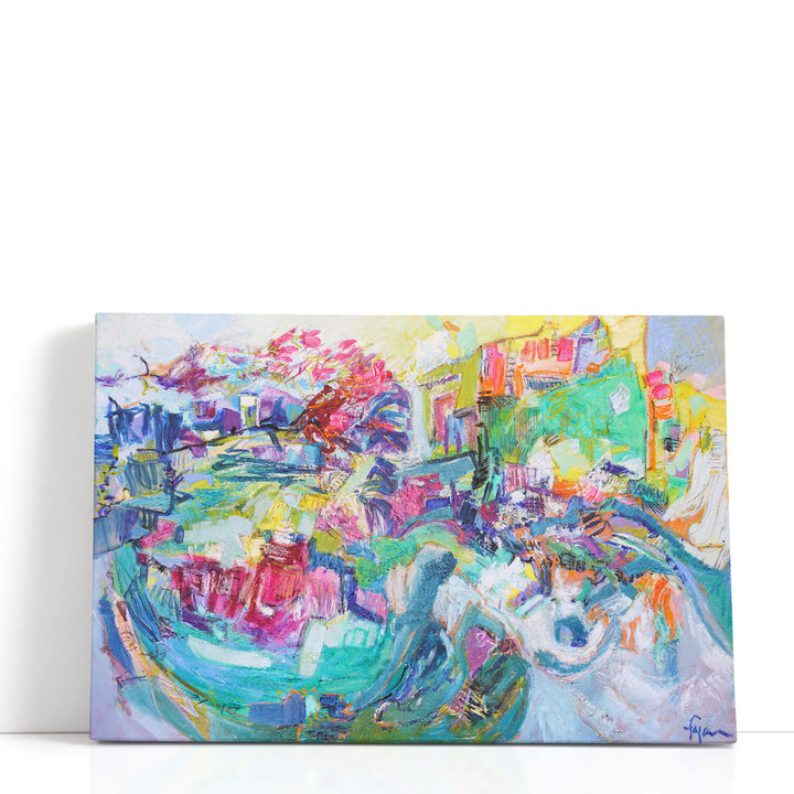 Colorful abstract art with expressive brushstroke