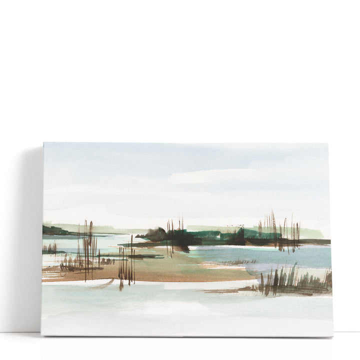 Neutral abstract art with soft watercolor texture