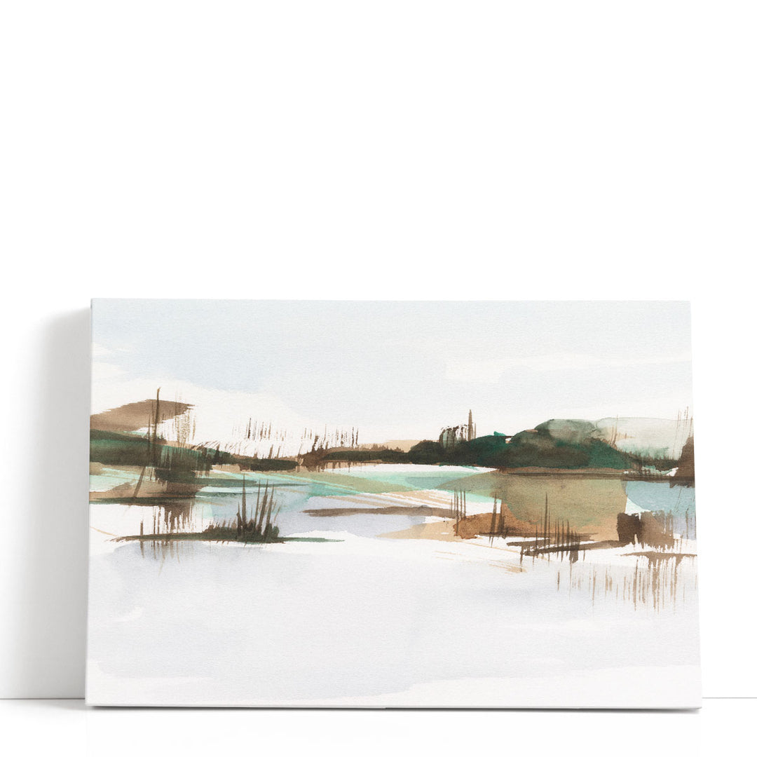 Abstract watercolor prints with soft earth tones