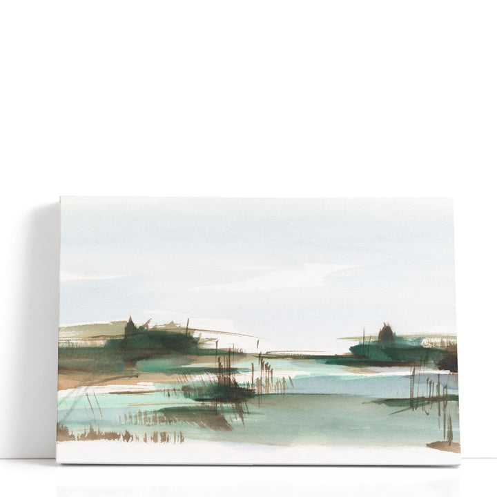 Neutral abstract art with flowing earthy tones