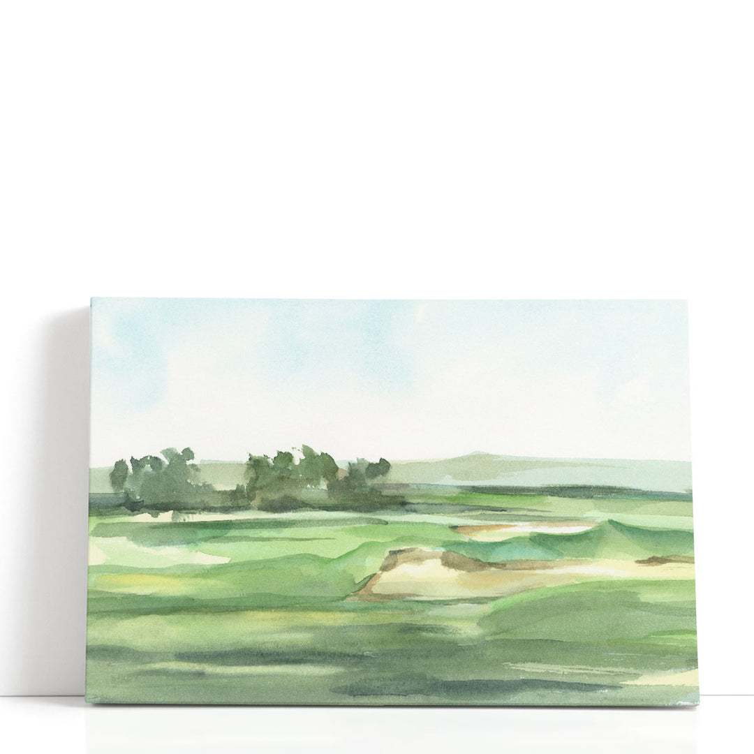 Watercolor art prints with green tones