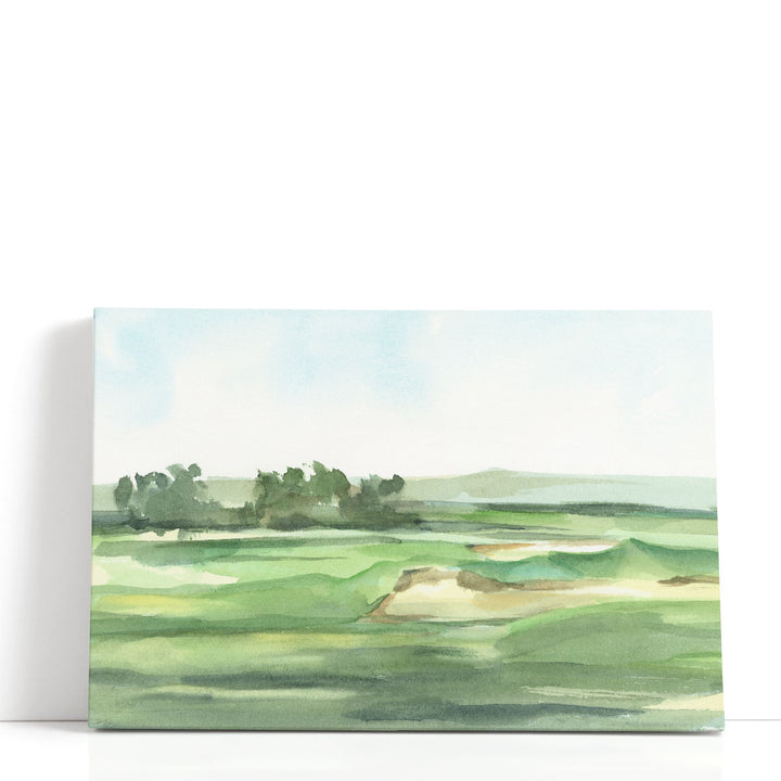 Watercolor art prints with green tones
