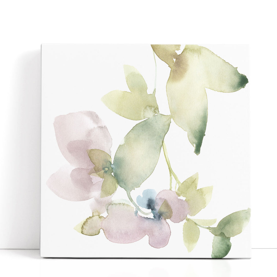 Sweet Petals and Leaves V - Canvas Print Wall Art