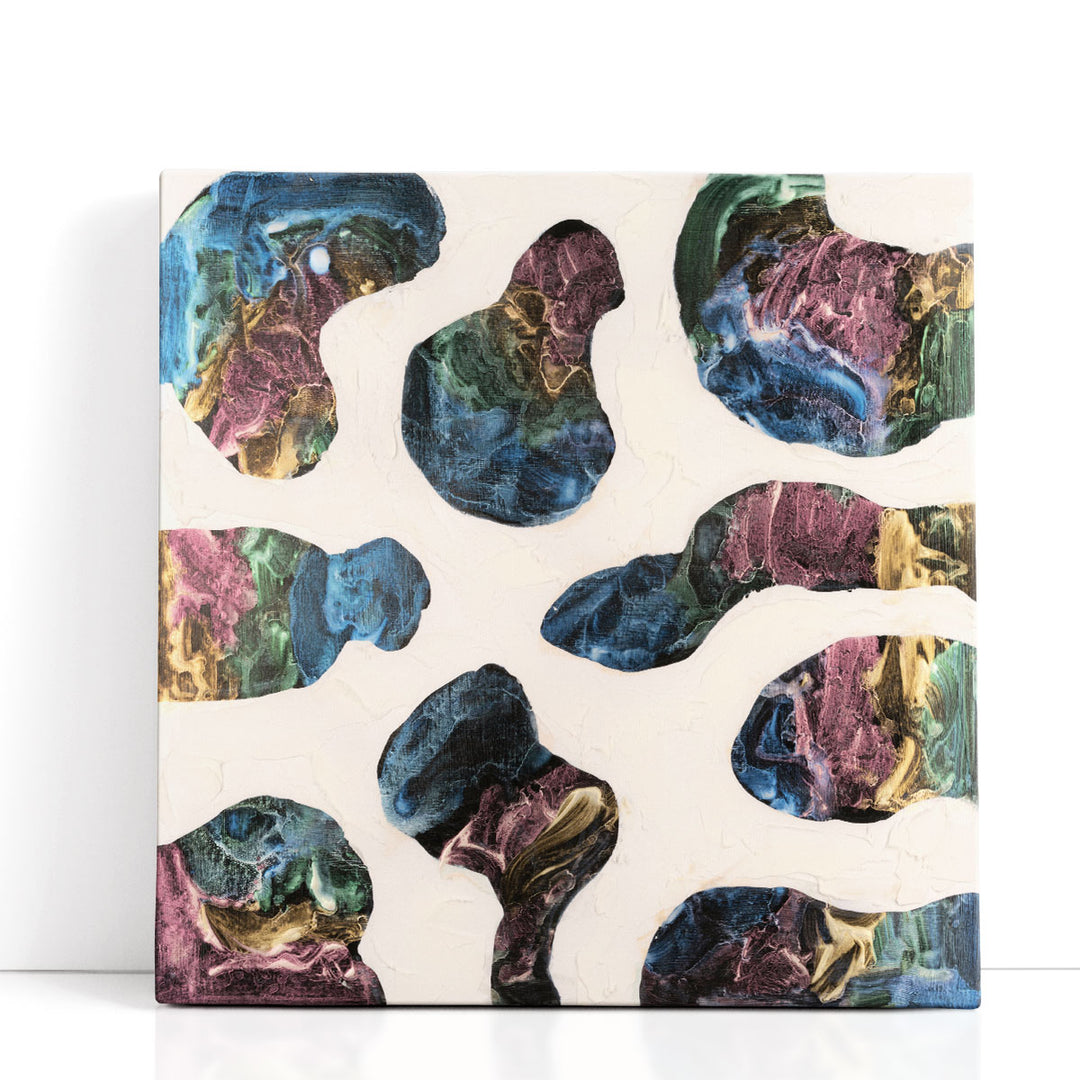 abstract geometric wall art dynamic office design
