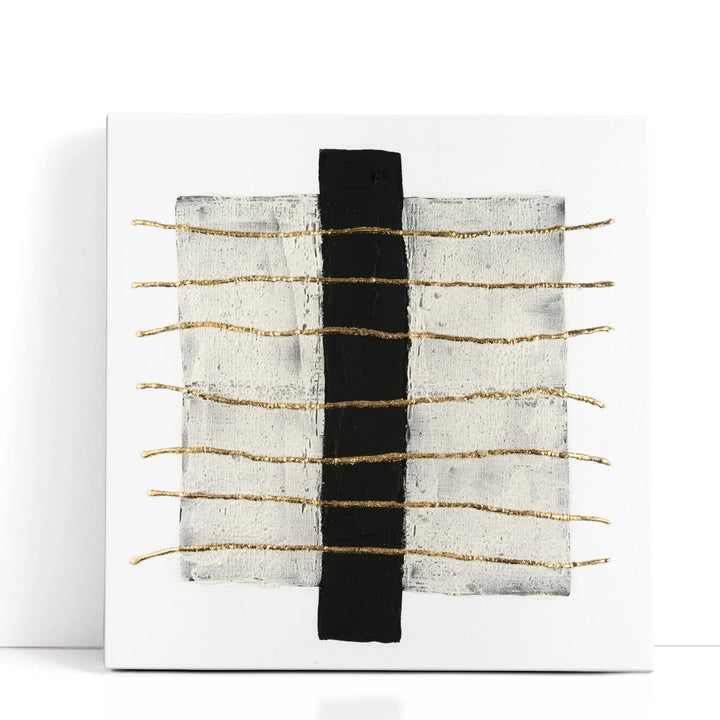 Textured Tablets I Black and White - Canvas Print Wall Art