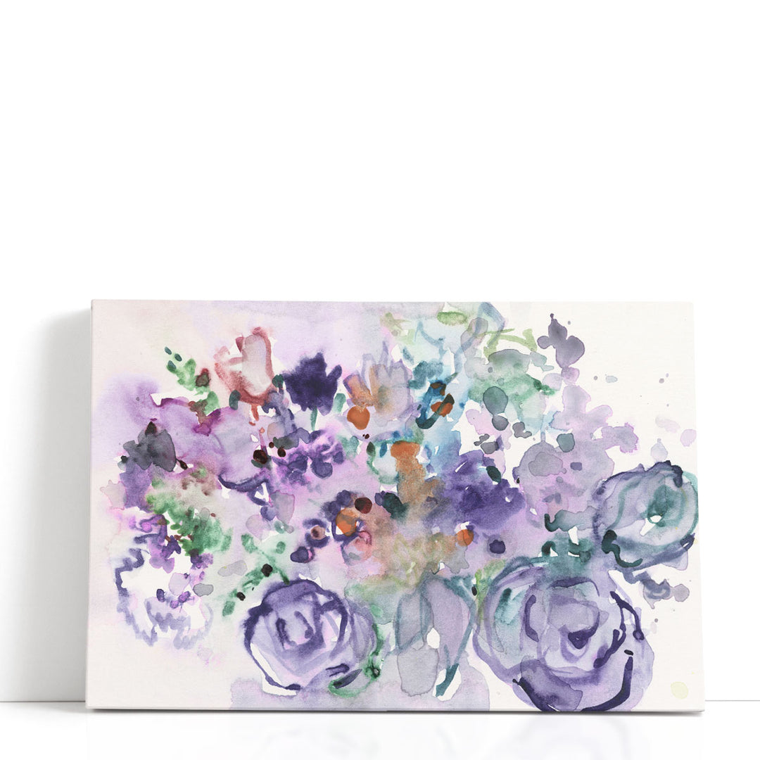 purple abstract art watercolor strokes
