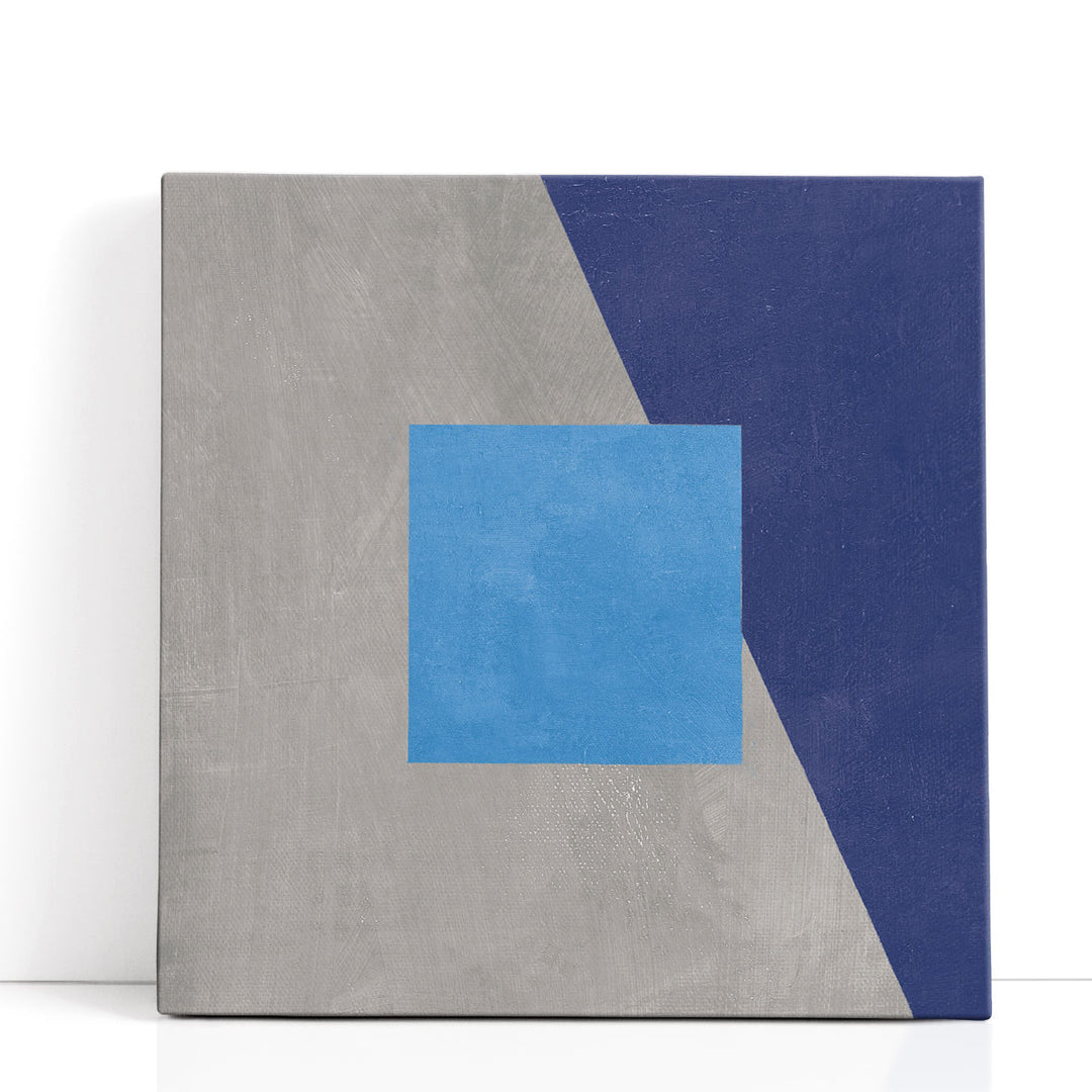 Azure Blue Silk Abstract II - Canvas Print Wall Art