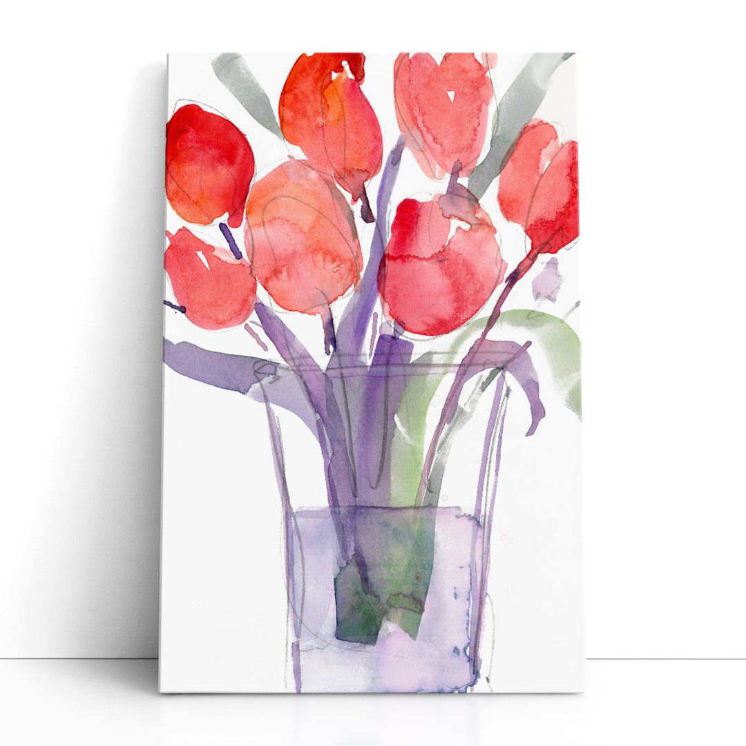 My Red Tulips I - Canvas Print Wall Art