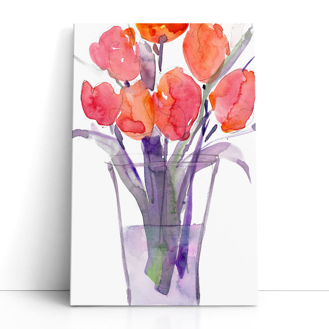 My Red Tulips II - Canvas Print Wall Art