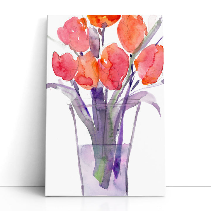 My Red Tulips II - Canvas Print Wall Art