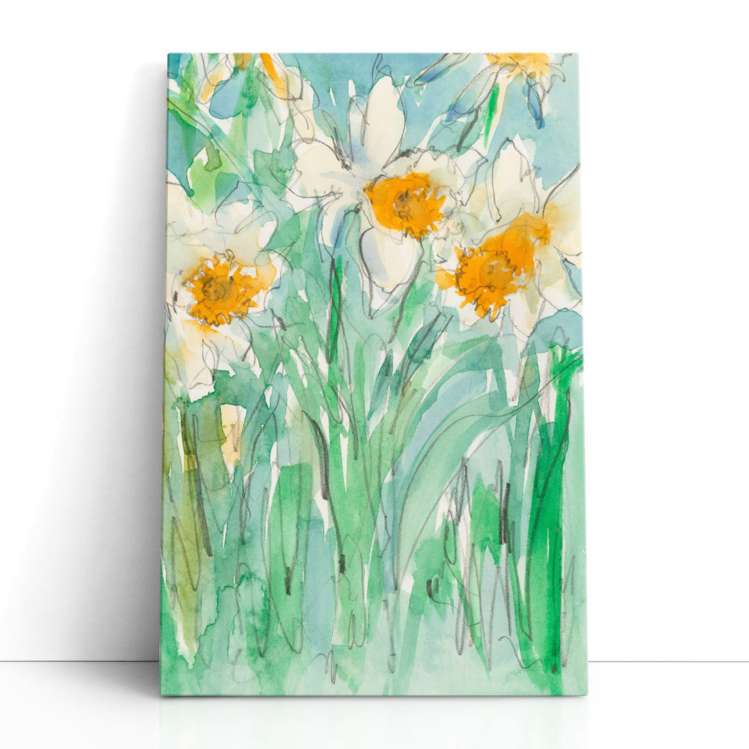 Daffodils Stems II - Canvas Print Wall Art