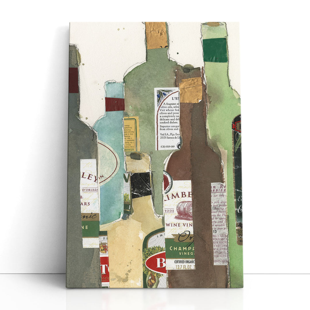 Still Life Watercolor Painting – watercolor bottle silhouettes