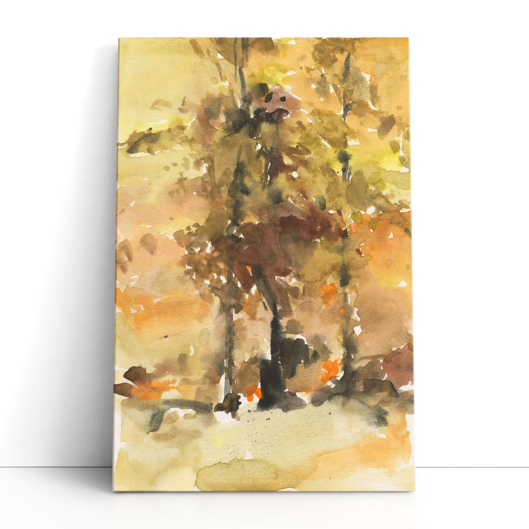 Fall Foliage Watercolor I - Canvas Print Wall Art