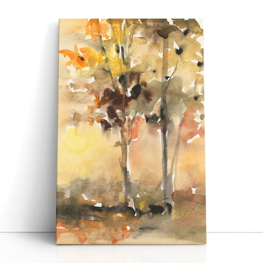 Fall Foliage Watercolor II - Canvas Print Wall Art