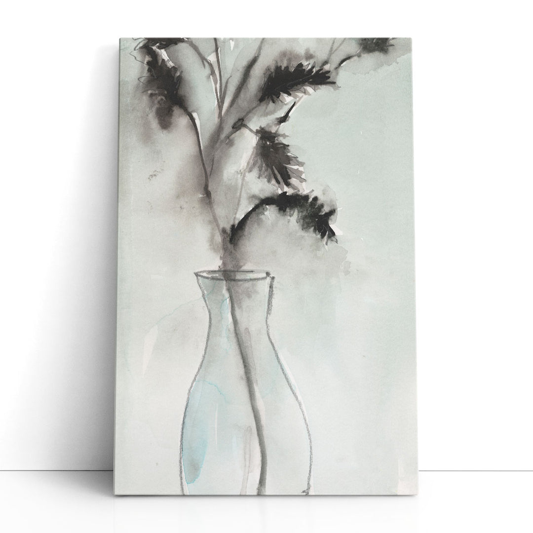 Soft Ferns II Black and White - Canvas Print Wall Art