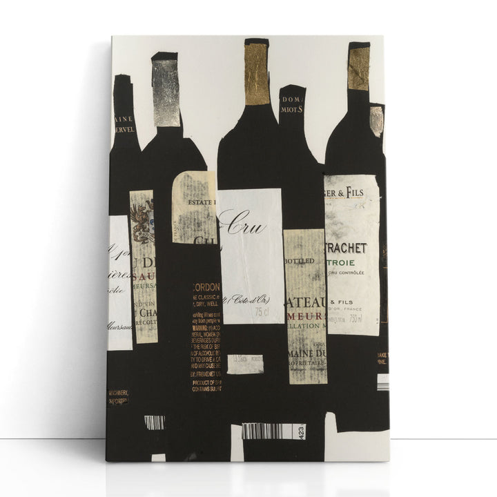 black and white abstract art – dynamic bottle labels