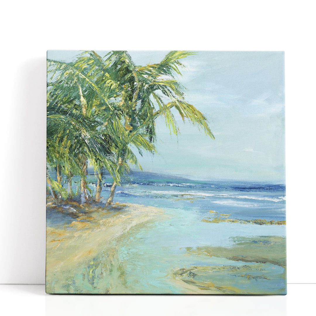 Blue Coastal Lagoon - Canvas Print Wall Art