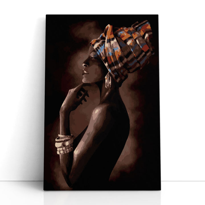 Beautiful African Woman in the Tropic - Canvas Print Wall Art