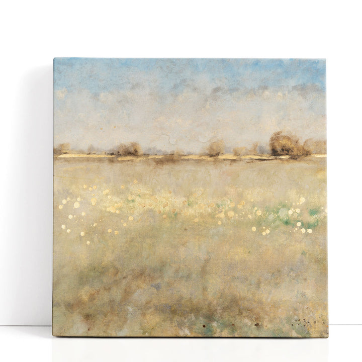 Brown abstract art with layered brushwork