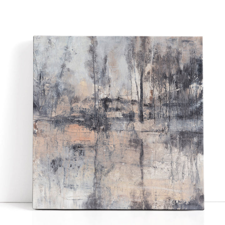 Abstract forest prints with neutral tones