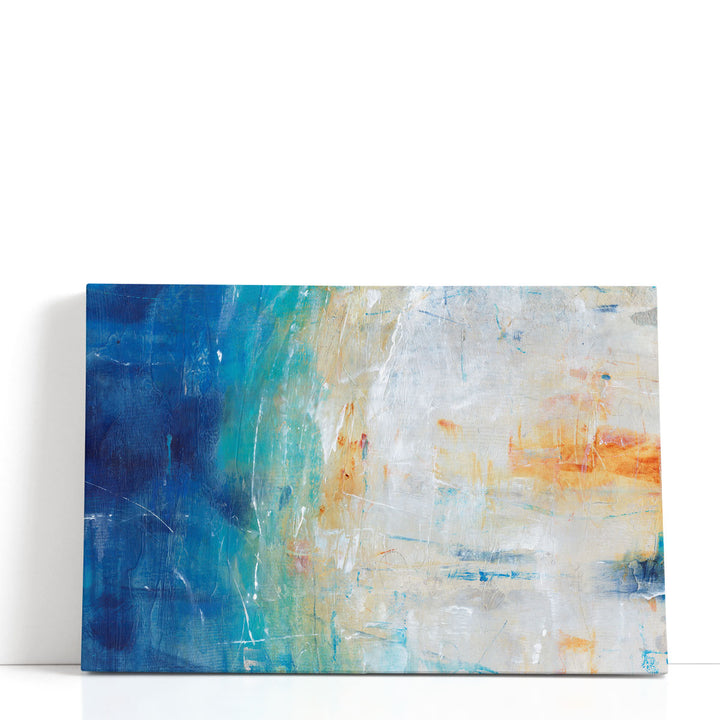 Blue abstract wall art print design