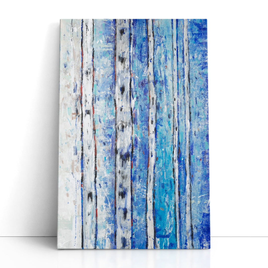 Blue abstract art with soft brush textures