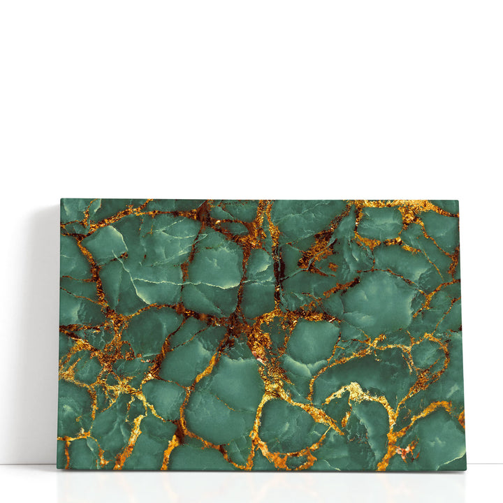 Emerald green marble texture wall art