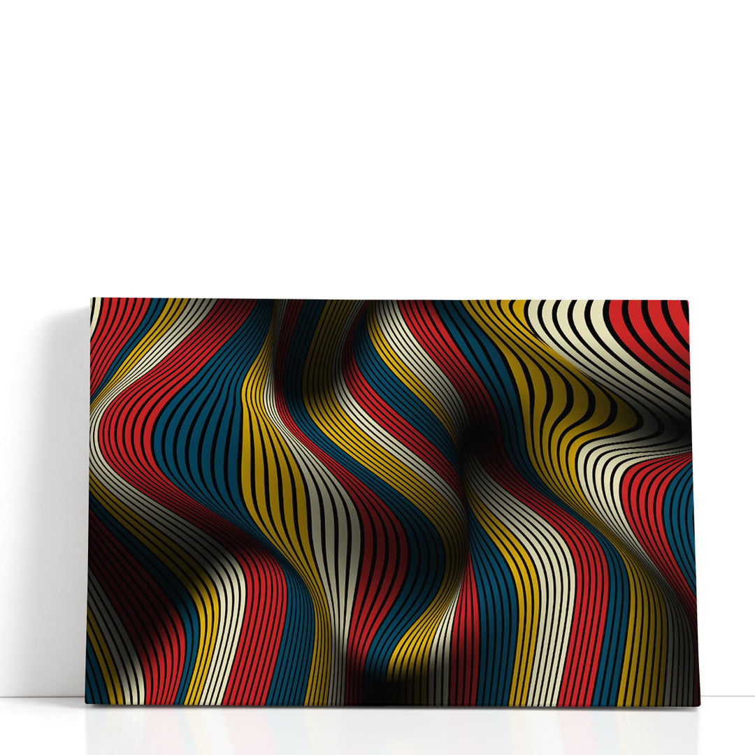 Flowing abstract line art print