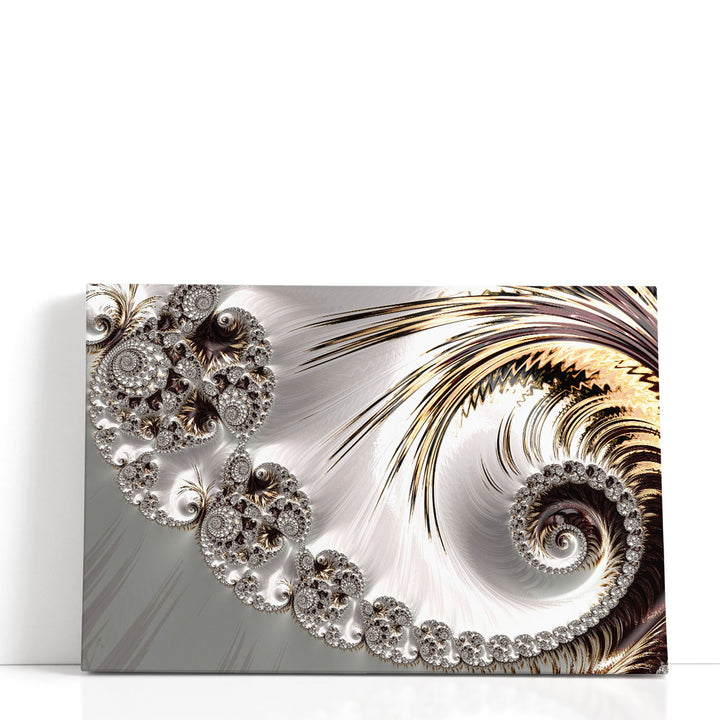 Decorative prints with abstract spiral pattern