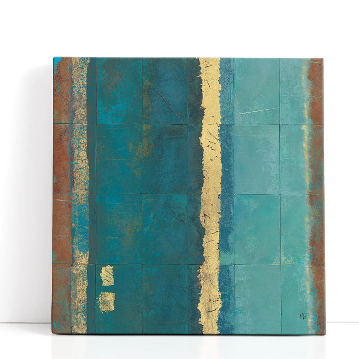 Teal wall decor modern accent
