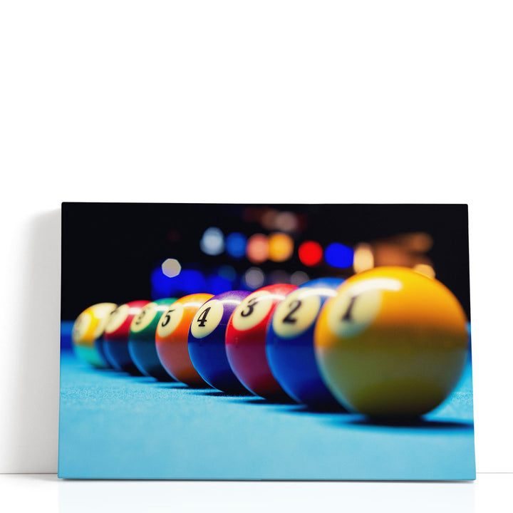 Billiard Canvas Wall Art colorful billiard balls