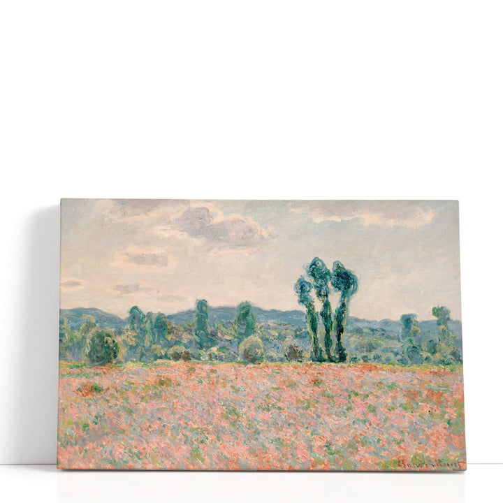 Poppy farm wall decor with vibrant floral landscape
