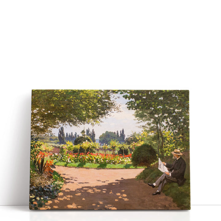 Adolphe Monet in the Garden - Canvas Print Wall Art