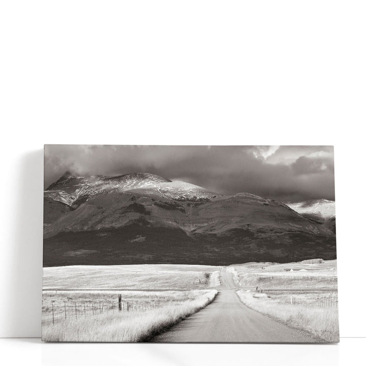 Crossroads Black and White - Canvas Print Wall Art