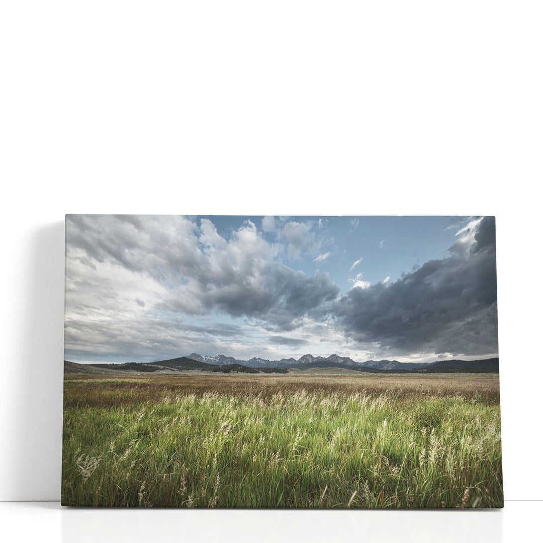 Sawtooth Mountain wall decor with scenic view