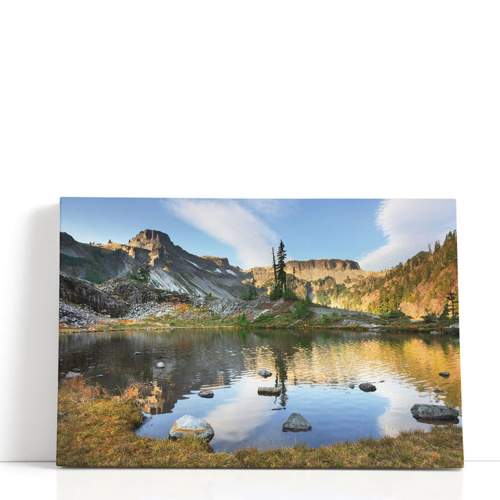 Autumn prints with colorful mountain scenery