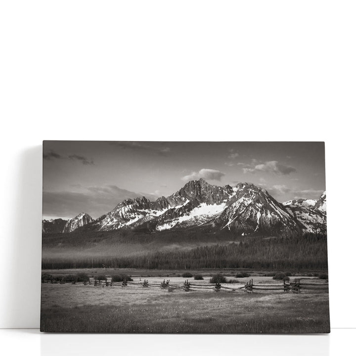 Stanley Basin Black and White - Canvas Print Wall Art