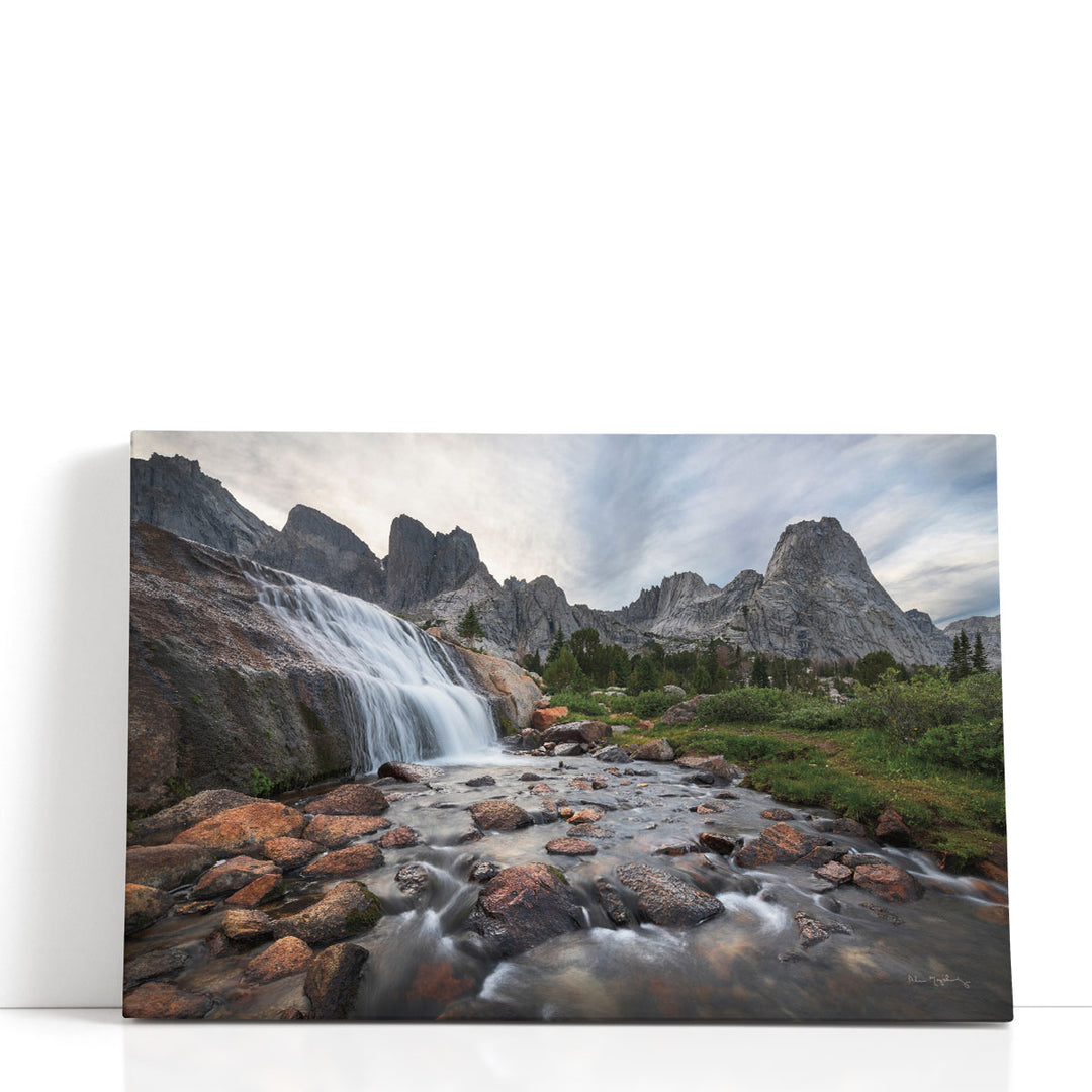 Cirque of the Towers Waterfall - Canvas Print Wall Art