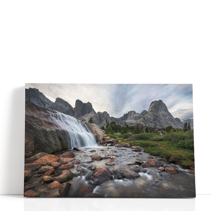 Cirque of the Towers Waterfall - Canvas Print Wall Art