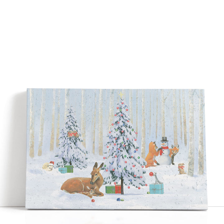 Christmas Critters Bright I - Canvas Print Wall Art